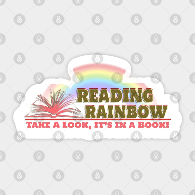 Reading Rainbow. Take a Look, it's In a Book Sticker by ShopiLike